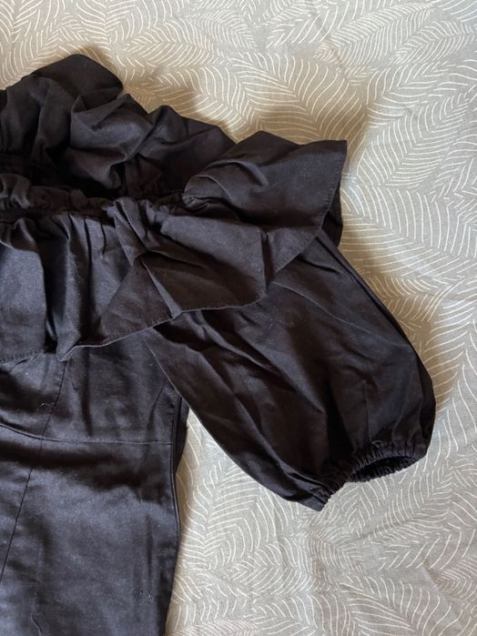 Нова черна ленена рокля H&M