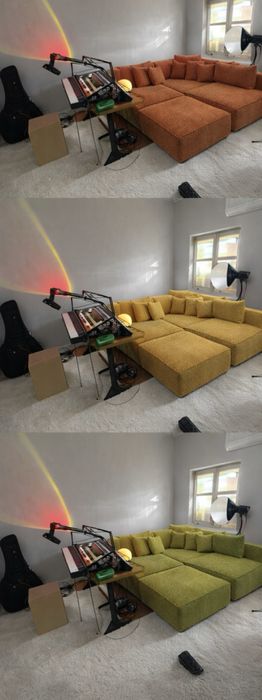 Модульный диван. Горчица