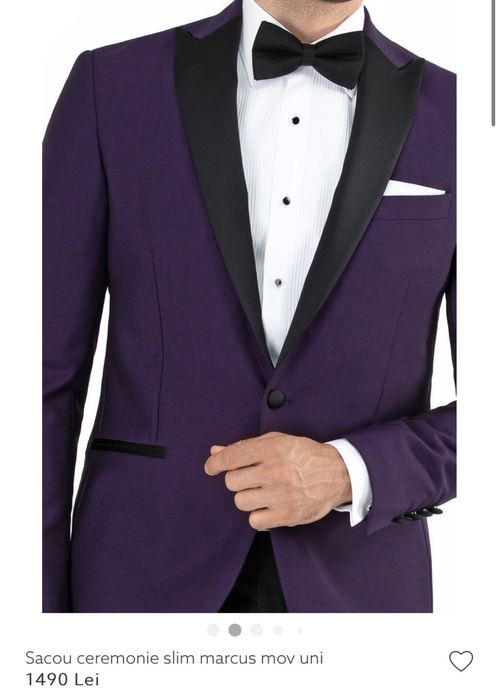 Sacou mov Bigotti ceremonie pentru mire