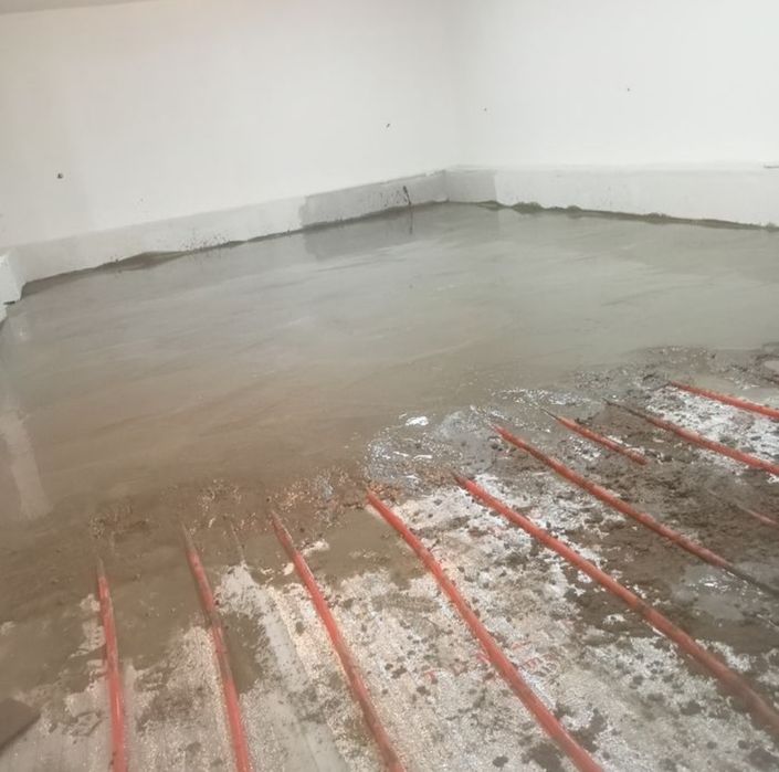 Стяжка полов и теплый пол