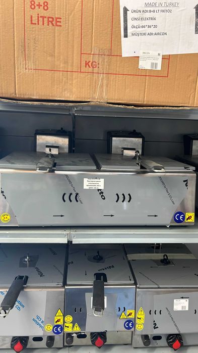 Двоен електрически фритюрник  8 + 8 литра.