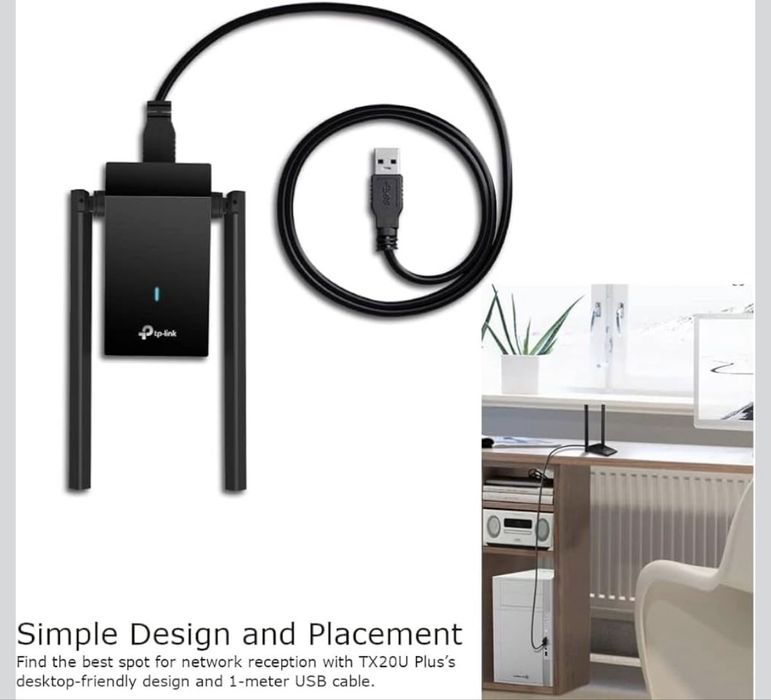 TP-Link Archer TX20U Plus | Wi-Fi 6 USB адаптер AX1800 | Dual Band