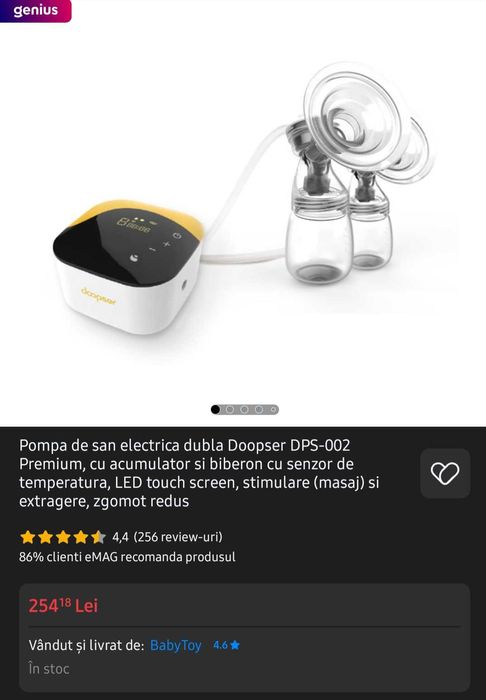 Pompa de san electrica dubla Doopser DPS-002 Premium