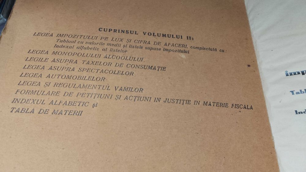 "Documentaţia Fiscală Paves", Volumul II - rara, Ideal COLECTIONARI