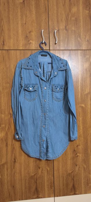 Дънкова риза с колан