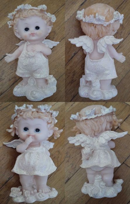 Фигурки на Ангели (момче/момиче) от смола (14х7см.)