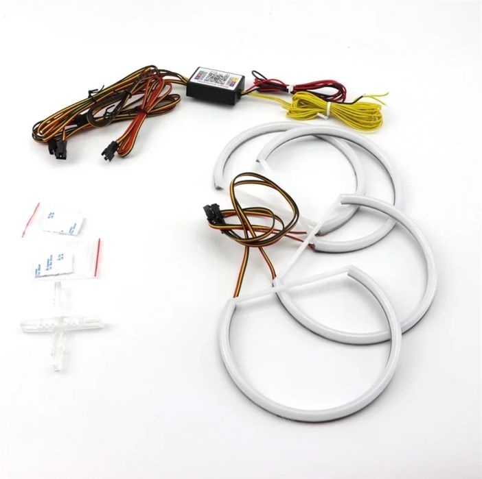 Transport gratuit Angel eyes cotton led cu semnalizare pentru BMW E46