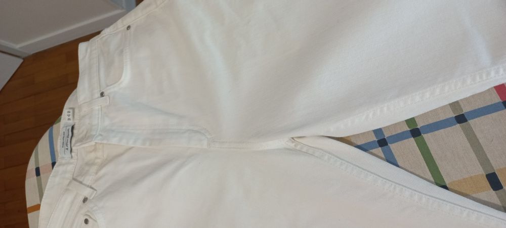 Jeans albi din bumbac  28