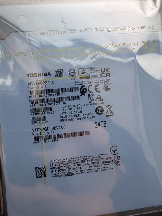 Hdd toshiba 24tb hard disk nou sigilat mg11