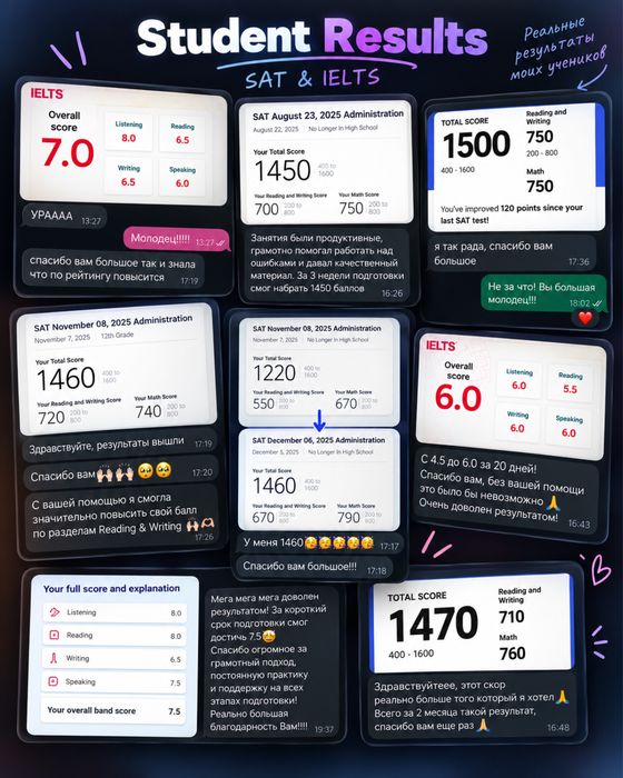 Репетитор к SAT и IELTS