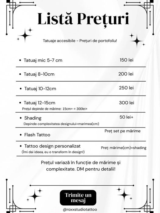 Tatuaje Fine Line – Câmpia Turzii | prețuri accesibile