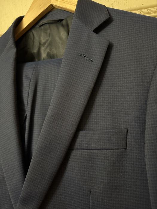 Синий костюм двойка Pierre Cardin