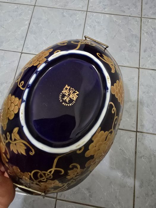 Ваза - конфетница  со с'емной  ручкой Новая Чехия