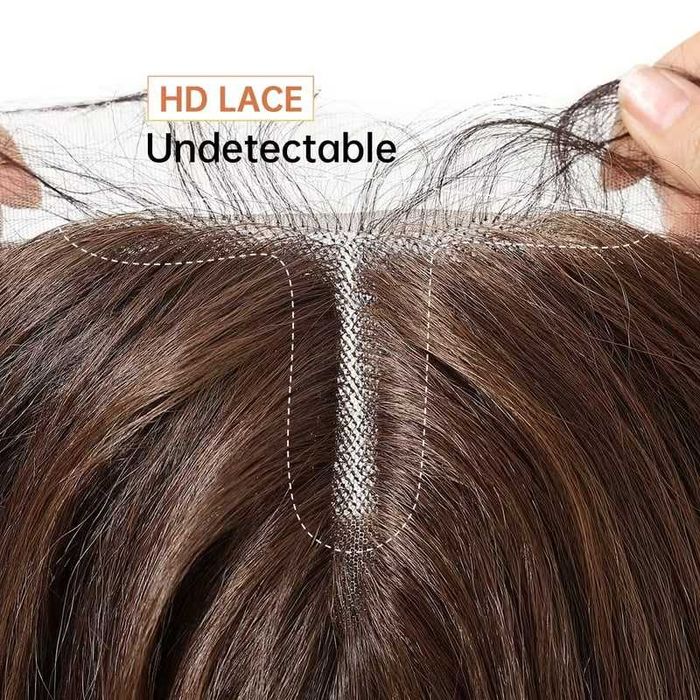 Кафява права перука 65 см с дантелен път T Part Lace 13x4x1