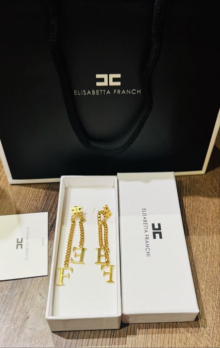 Elisabetta Franchi Оригинални Обеци, купени за 440лв,продават се 199лв