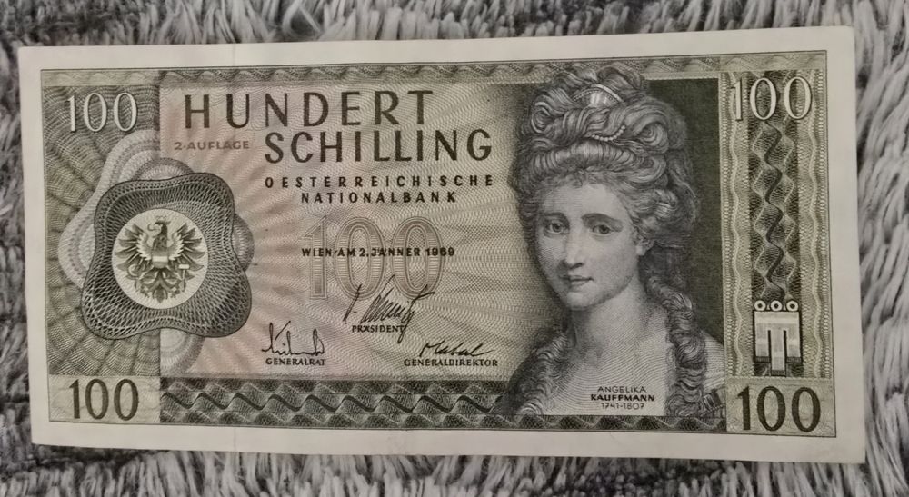 Bancnota 100 șilingi Austria, ediție 1969