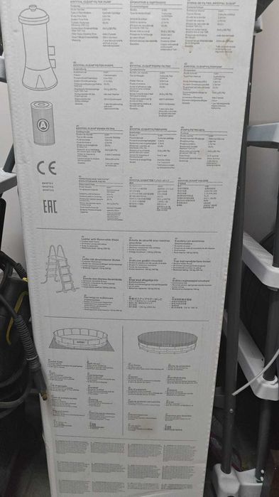Piscină Intex 15 ft (4.57m x 1.22m) – cu scară + folie termică