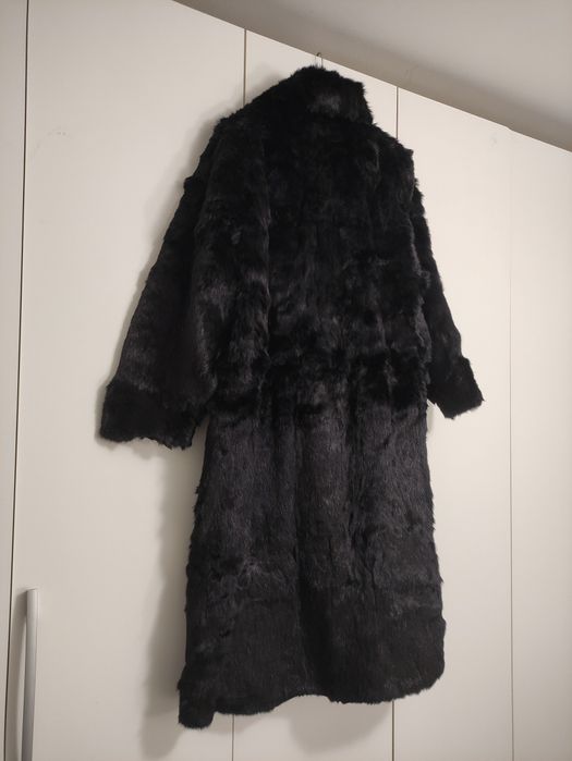 Haina blana naturala neagra lunga