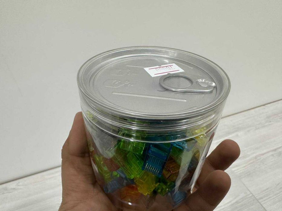 Коннекторы цветные RJ45 разъем для сетевых кабелей (в кор-ке 100шт)