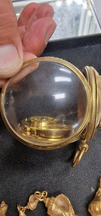 Скелетон джобен часовник френски 1790г.