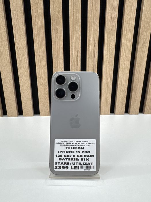 Iphone 15 Pro 128Gb/81% Baterie GARANTIE/FACTURA #58759