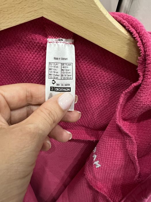 Халат с качулка розов Декатлон