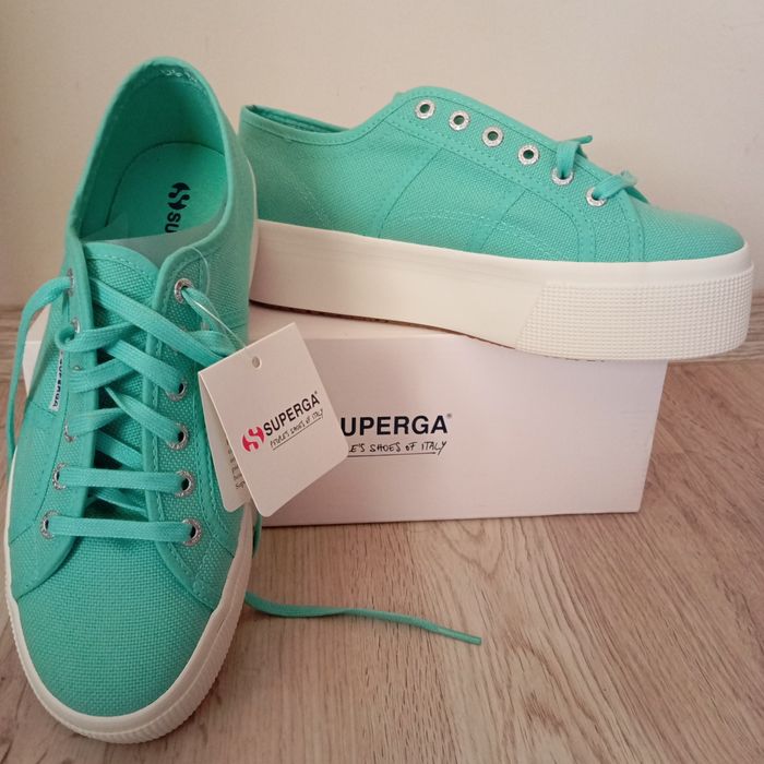 Дамски кецове SUPERGA в свеж  цвят мента