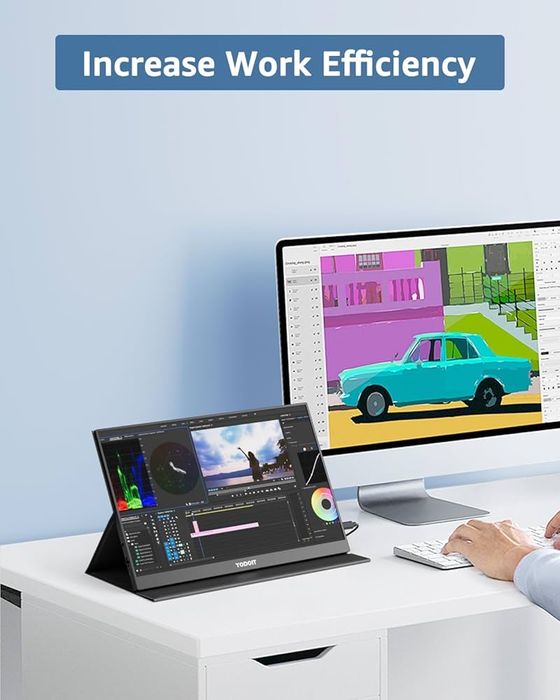 Full HD IPS Преносим монитор Yodoit 1920 × 1080 15,6-инчa Full HD