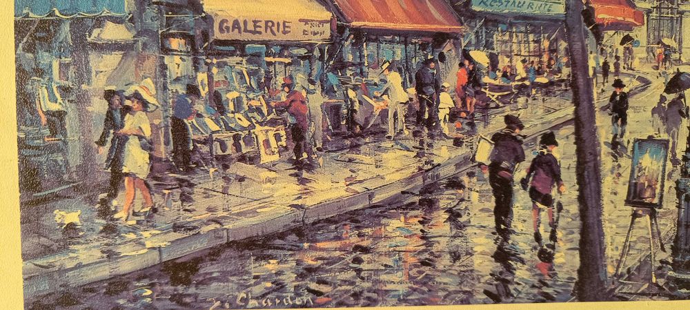 Две картини от Париж - цветни литографии