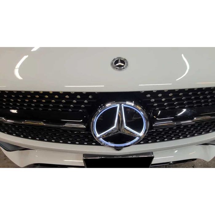LED светеща стъклена емблема Mercedes-Benz 185 мм – W213 / W205 ,E class,C class