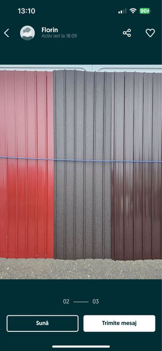 Tabla zinc si color 2m