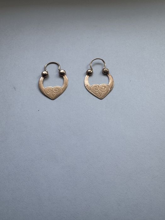 Серьги золотые советское золото