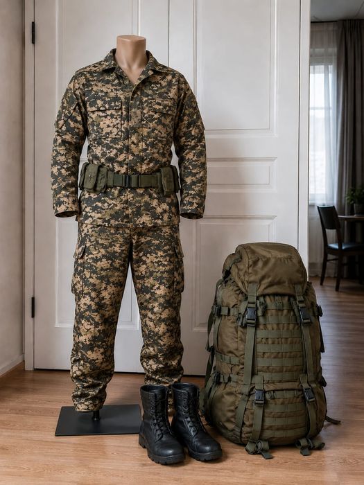 Военный форма, берцы, рюкзак