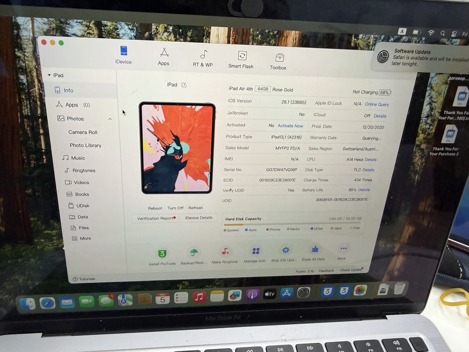 iPad Air 4 Pink-За части