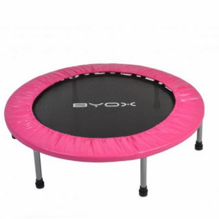 Батут без мрежа Byox 101cm/96cm — розов и син, до 100 кг