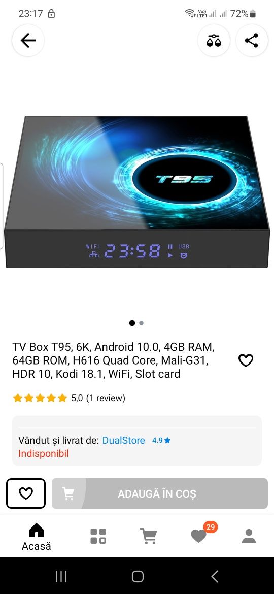 T95 Smart 6K Android 10.0 TV Box with Kodi 18.1 - 4GB RAM/64GB ROM