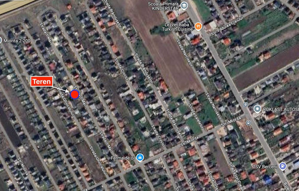 Teren de vânzare - 428 mp, Cartierul Nou, Str. Miorita, Berceni, Ilfov