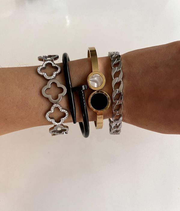 Гривни от неръждаема стомана Cartier, Bulgari и други.