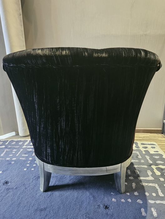 Фотьол дърво + плюш