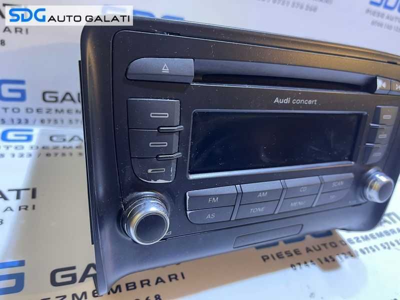 Radio CD Player Audi Concert Fara Safe Code Audi TT MK 2 8J 2006 - 2014 Cod 8J0035186J [B3815]