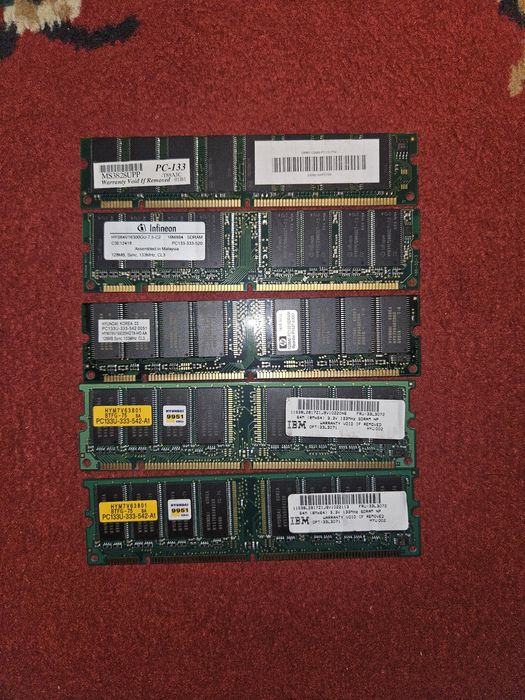 Memorii RAM DDR1/2 667,533,400,333,266Mhz, Laptop DDR3, SDRAM 133,100