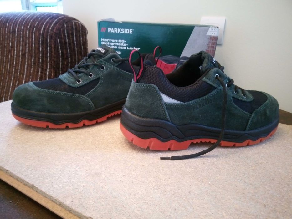 Parkside Pantofi de protecție din piele pentru bărbați nr.43, clasa S3