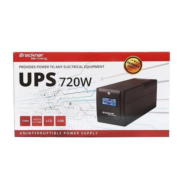Ups устройство 1000va/600w с 2x7,5ah батерии и 4 шуко гнезда, lcd, usb
