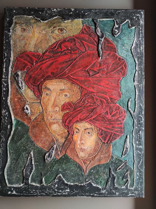 Картина Ставри Калинов смесена техника.