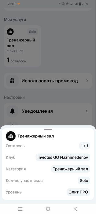 Абонемент Invictus go