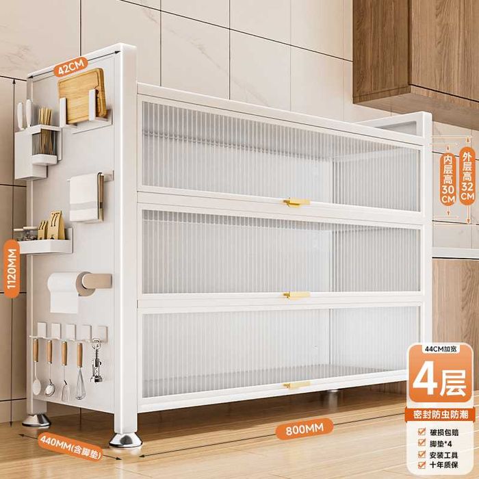 Буфет с витражами, Минималистичный шкаф, qulay javon oshxonada tartib