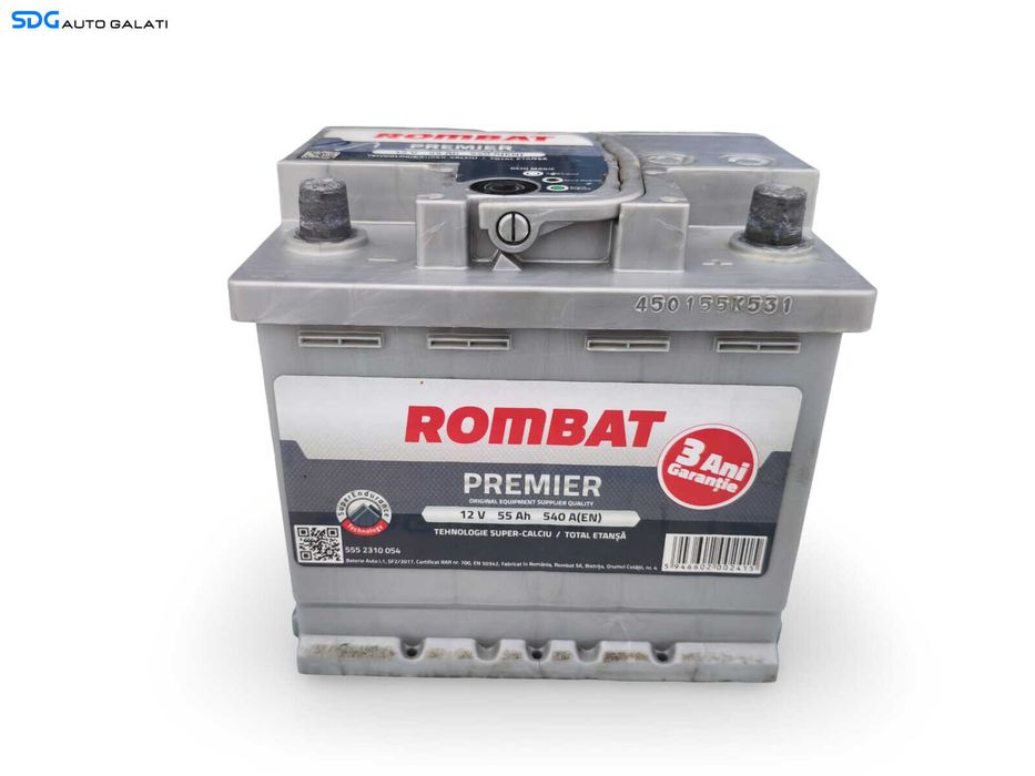 Baterie Acumulator Auto 55AH 540A ROMBAT Premier 5552310054 Volkswagen Audi Seat Skoda Ford Opel Toyota BMW Mercedes Renault Peugeot Dacia [A0447]