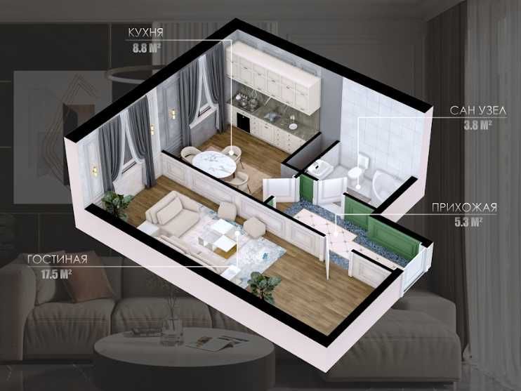 Новостройка в Мирабаде,  1 ком=41 тысяч, срок сдачи 2026 год  (НБ)