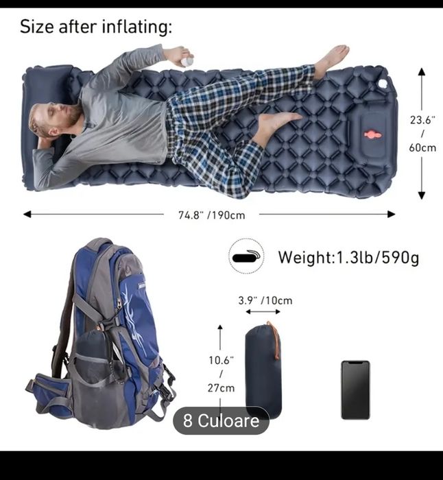 Saltea camping/drumeții/pescuit