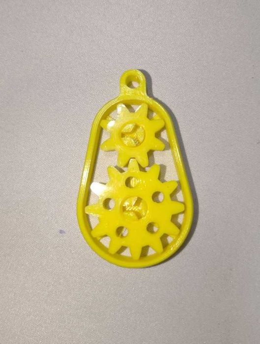 Оригинален 3D ключодържател с въртящи се зъбни колела